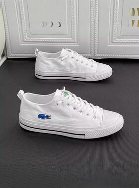〖MessContiy Tsmr〗好脚感会说话~刺绣帆布鞋男一脚蹬透气小白鞋
