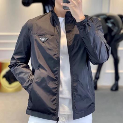 欧货潮牌黑色立领夹克外套男春秋新款休闲时尚百搭舒适修身潮流