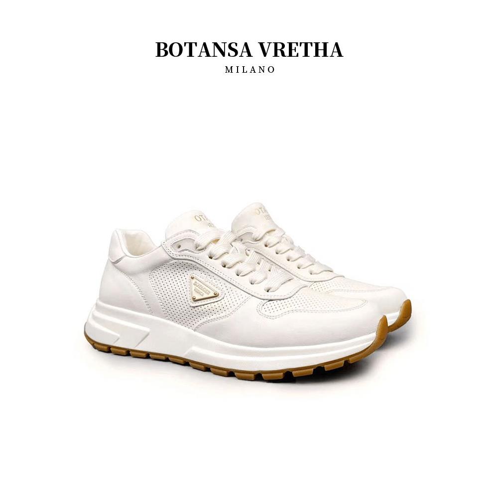 意大利BOTANSA VRETHA&BV韩版时尚潮流老爹鞋男士绅士镂空小白鞋