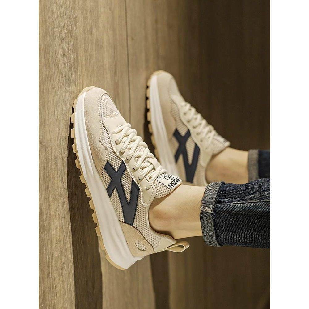 男鞋冬季2025新款网面透气运动休闲阿甘鞋男士轻便软底老爹潮鞋子,流行男鞋,老爹鞋,淘宝优惠券,粉丝福利购,淘宝优惠卷