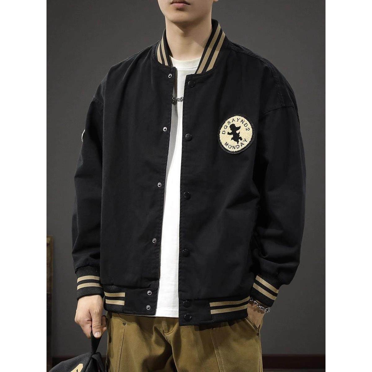 it Afternnaths潮牌痞帅棒球服男春秋季纯棉外套美式大码飞行夹克,男装,时尚防晒服,淘宝优惠券,粉丝福利购,淘宝优惠卷