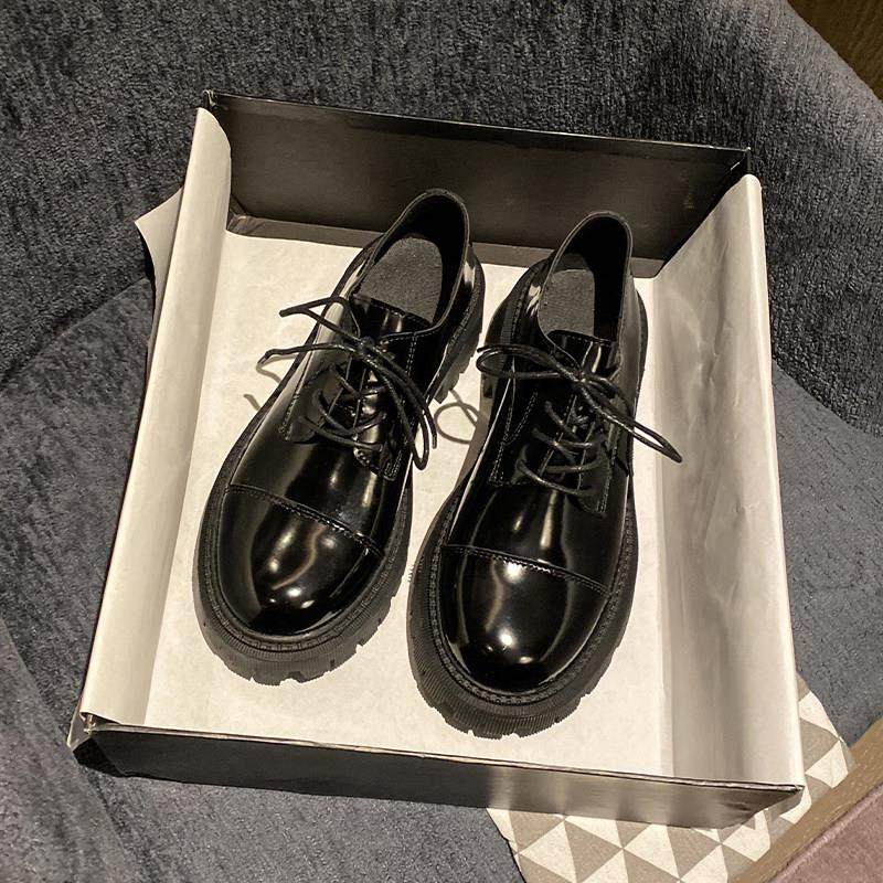 香港小皮鞋女英伦风2025春季新款圆头乐福鞋jk厚底粗跟漆皮单鞋女,女鞋,深口单鞋,淘宝优惠券,粉丝福利购,淘宝优惠卷