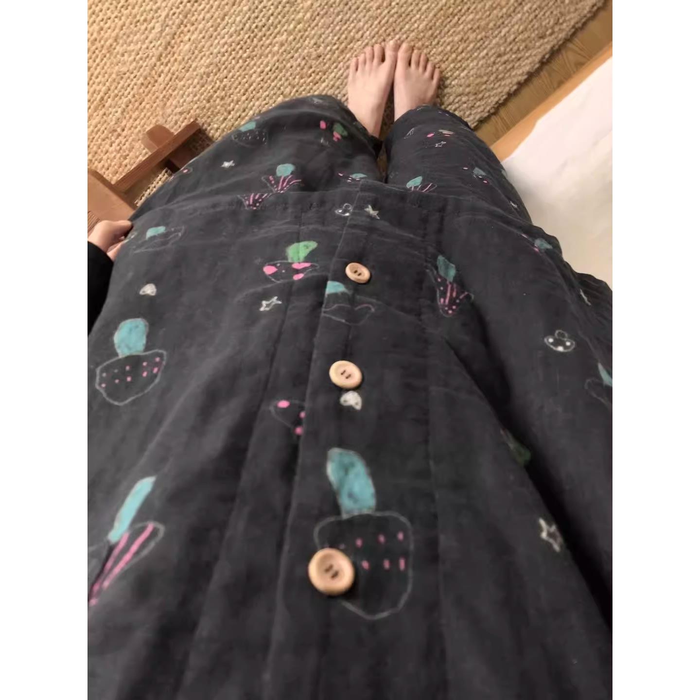 Native Kiss韩系蘑菇印花长袖睡衣女2025春秋新款长袖家居服套装