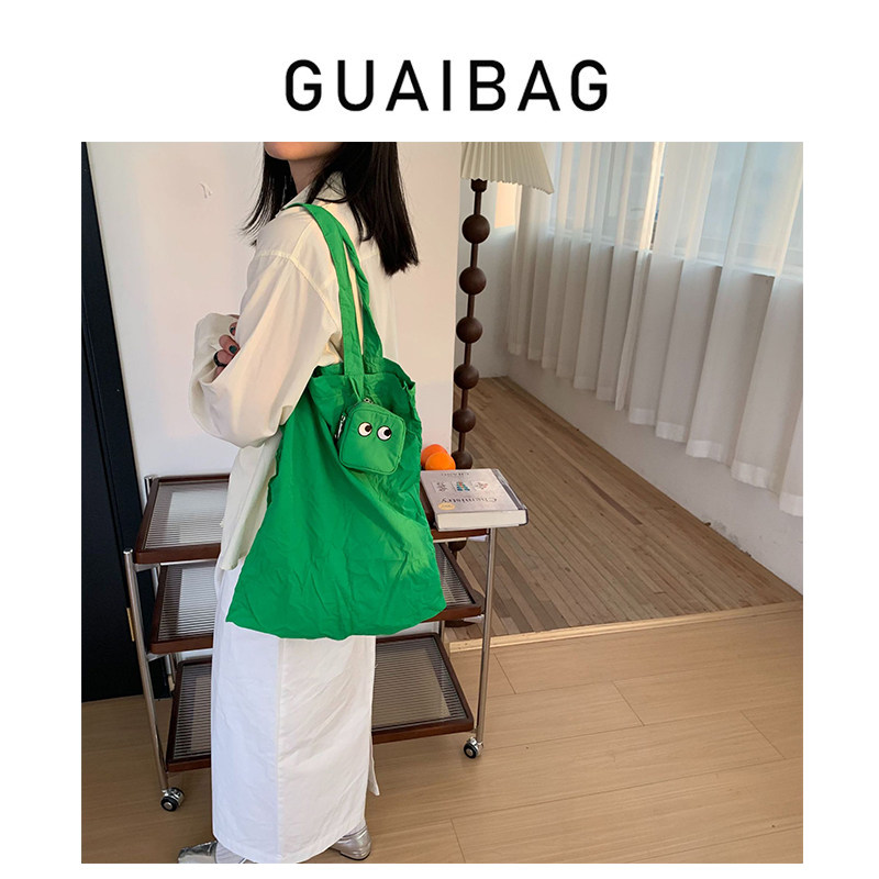 包包大容量小众设计尼龙包袋大眼睛购物袋便携简约托特包旅行包袋,箱包皮具/热销女包/男包,时尚帆布包,淘宝优惠券,粉丝福利购,淘宝优惠卷