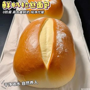 0添防腐牛奶拉丝面包黄油鲜牛乳手撕老面包营养早餐零食速食糕点