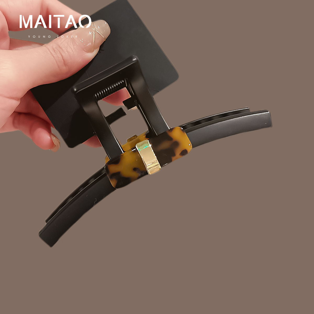 韩版高级感玳瑁色抓夹女2025新款后脑勺盘发大号鲨鱼夹子发饰头饰