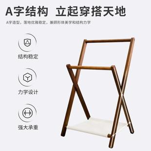 实木落地挂衣架家架用卧衣室小型多功能E272帽厅简易客收纳架置物