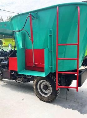 羊草料3VEN立方电动投车 养殖场饲喂料喂车 牛饲料双料侧撒料车