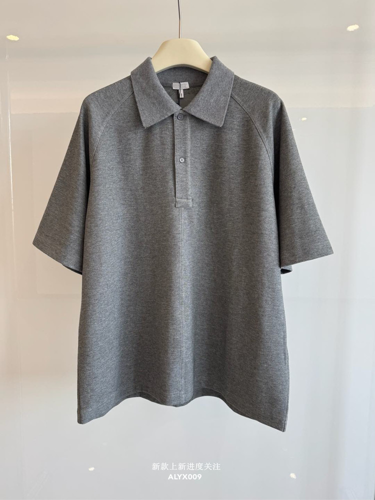 2025 Spring and summer The new Simplicity style LOE low-key Introverted easy   Splicing Tailoring POLO shirt