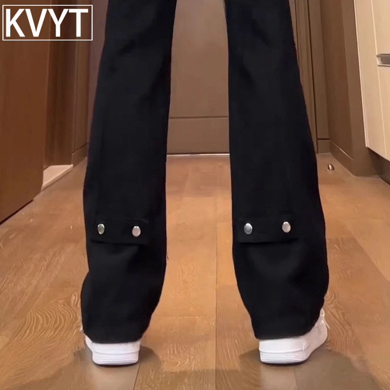 潮牌弯刀牛仔裤男款2025新款秋季长裤男士高级感美式直筒微喇长裤