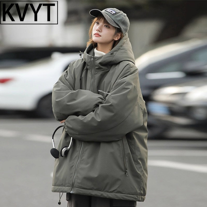 潮牌2026年新款羽绒棉服男士冬季高级感加厚保暖连帽工装外套男款