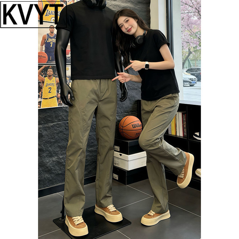 潮牌美式速干裤子男款冲锋裤2026年夏季新款尼龙冰丝直筒运动男裤