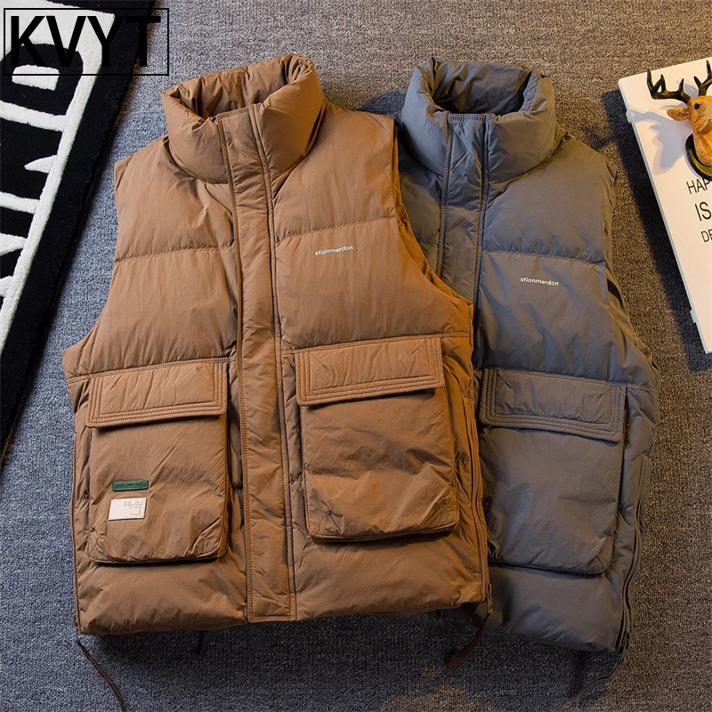 高端机能羽绒马甲男士2025年秋冬季潮牌无袖坎肩背心男款工装外套