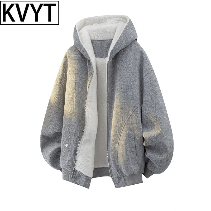 2025新款美式棉服男款冬季新款加厚保暖夹克男生连帽羽绒棉衣外套