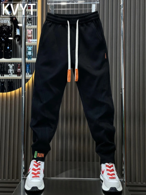 高端宽松男士卫裤2025年秋冬季新款高级感长裤男款束脚休闲运动裤