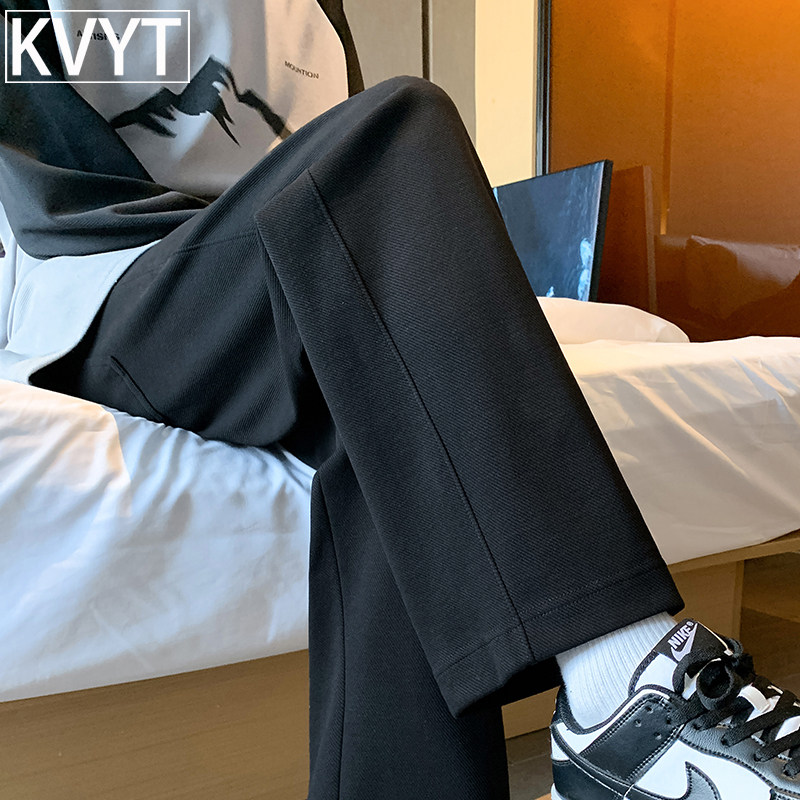 高端运动裤男款裤子2026新款宽松直筒阔腿长裤男士冬季厚款休闲裤