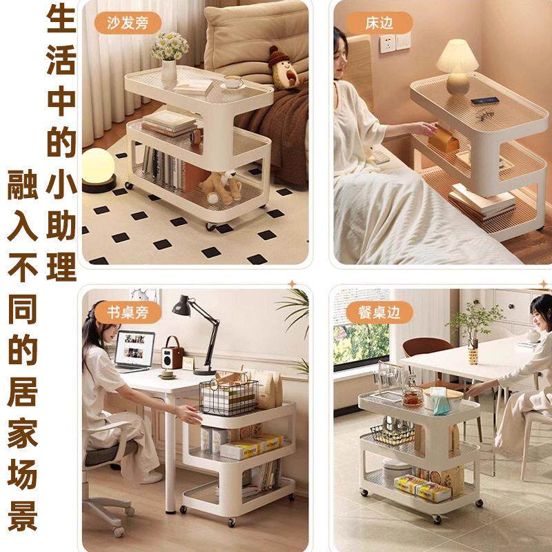床头柜简约现家用卧室小型床边收纳柜子创意床头置物架铁艺边几