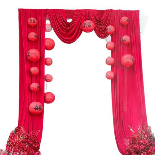 结婚别墅超大号挂布装饰婚房布置用套装庭院婚礼农村院子条幅挂饰
