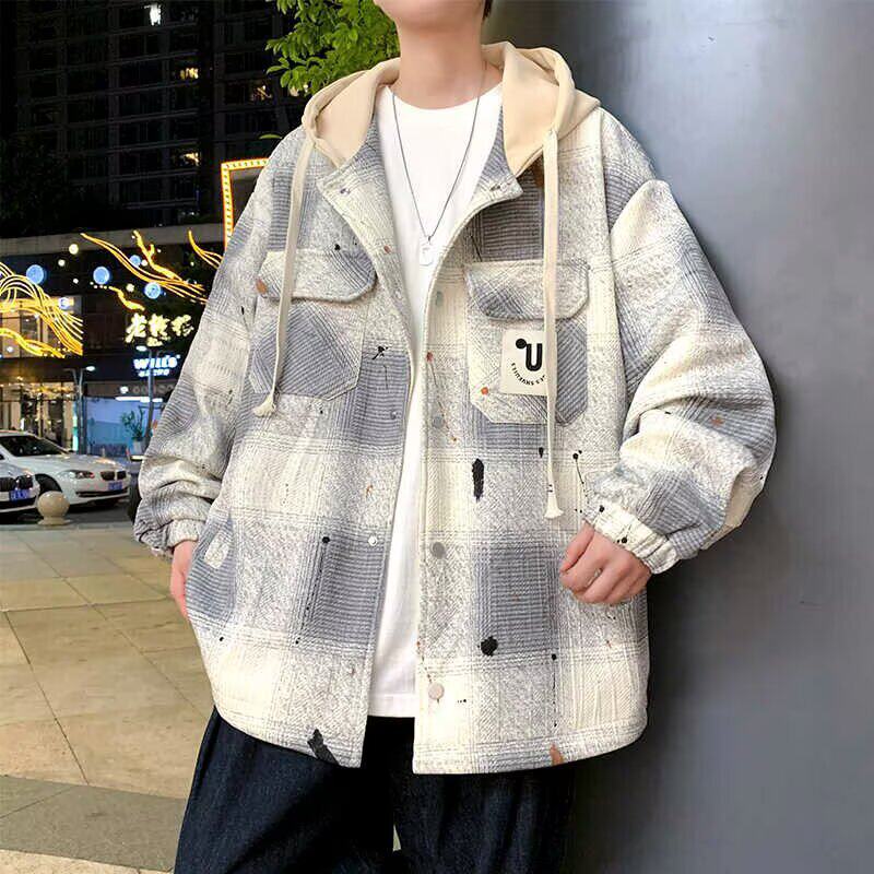 品牌专柜春秋季新款格子外套男