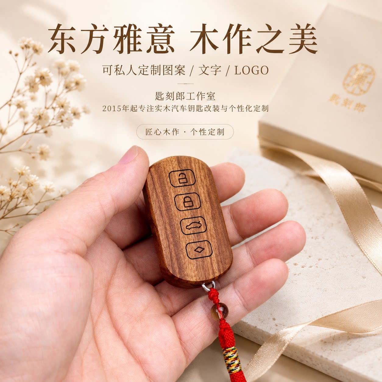 适用于宝马钥匙套X3改装X1扣X5包3系5系木质替换外壳高端送人自用
