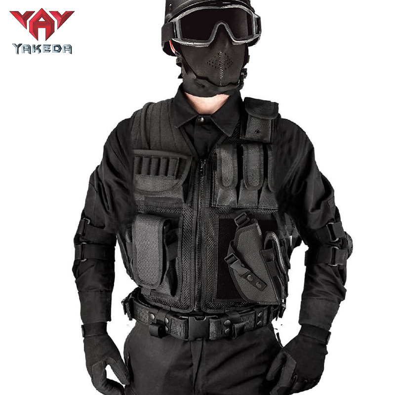 Tactical vest - Adjustable air gun paintball vest - Has deta
