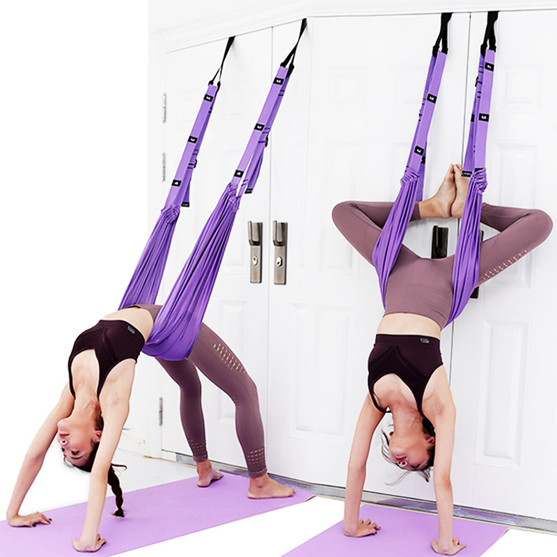 Aerial yoga rope, floor-mounted inverted rope stretching