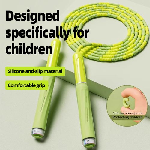 Children's bamboo stick-shaped skipping rope, does not knot