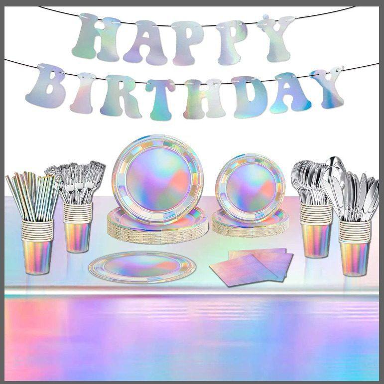 新款彩虹镭射主题派对桌布女孩美人鱼生日婚礼装饰一次性餐具纸杯,节庆用品/礼品,气球,淘宝优惠券,粉丝福利购,淘宝优惠卷