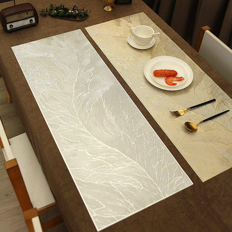 跨境热销防水羽毛桌旗隔热桌垫复古简约茶旗布家用茶几装饰垫,餐饮具,餐垫,淘宝优惠券,粉丝福利购,淘宝优惠卷