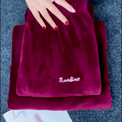 珊瑚绒加厚圆领睡衣两件套