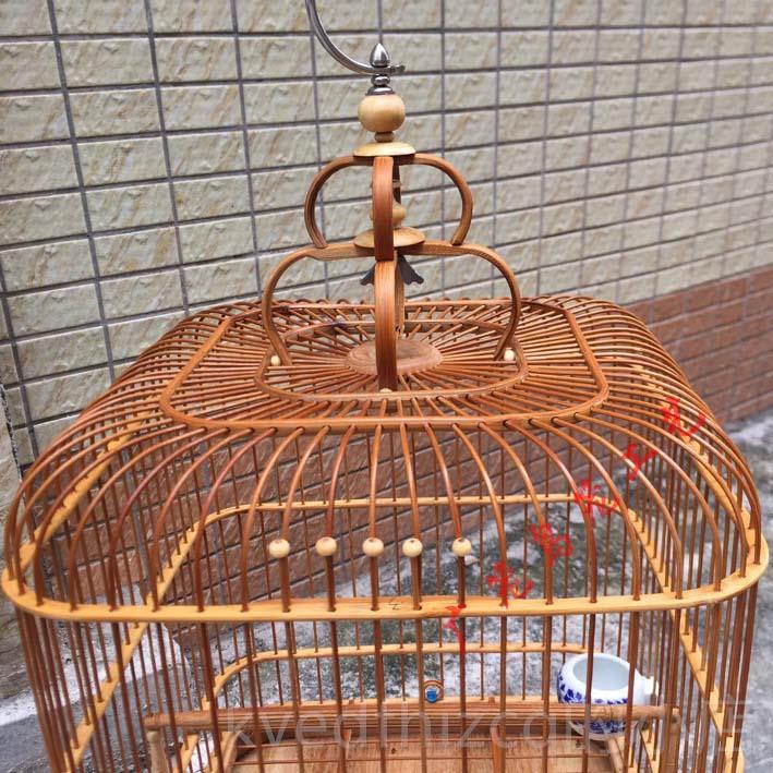 新款清远青思鸟绣眼金竹笼石燕鸟方形雕花老竹笼笼相广笼小鸟笼子