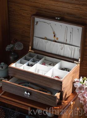 新款匠心物坊中式实木国古风典档首饰盒收纳高轻奢新人结婚礼高级