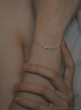 新款LESMON 心动定制款925银设计感小众清手新简约手链镯闺蜜礼