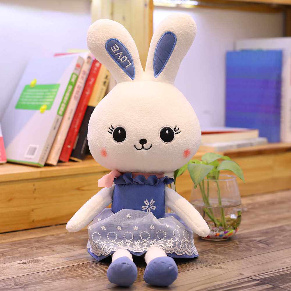新款粉色小白兔公仔可爱卡通小兔布娃娃女童陪睡大抱枕闺女送女生