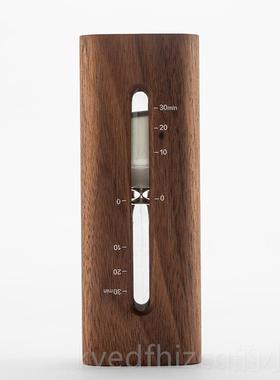 新款鹿沙漏计时器30马分钟礼刻物定制字办桌摆件桌公面办公室实木