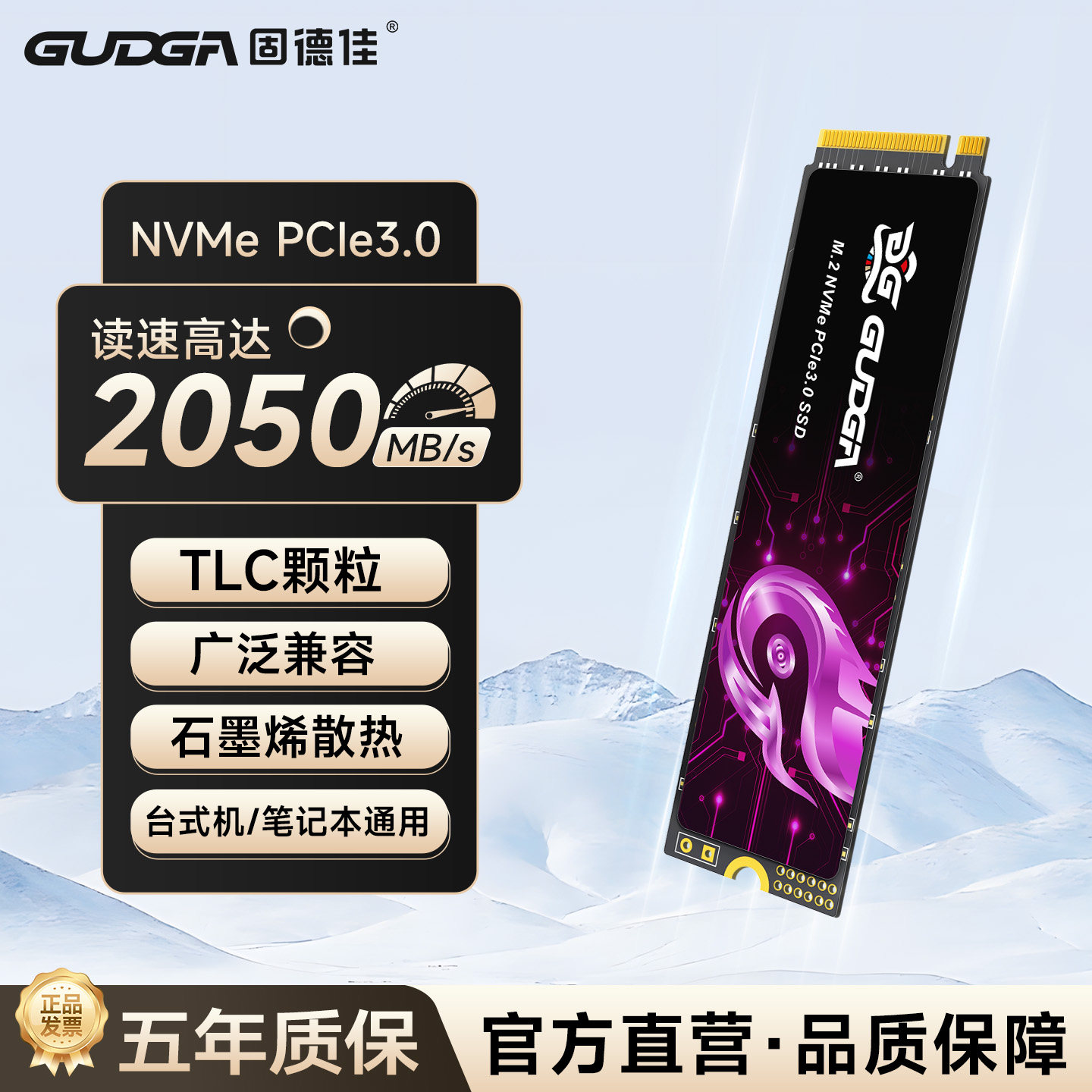 固德佳GVENVMePCIe3.0固态硬盘图片