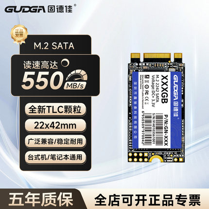 固德佳GN M.2 2242 SATA 128G 256G 512G 1TB 2TB固态硬盘SSD TLC