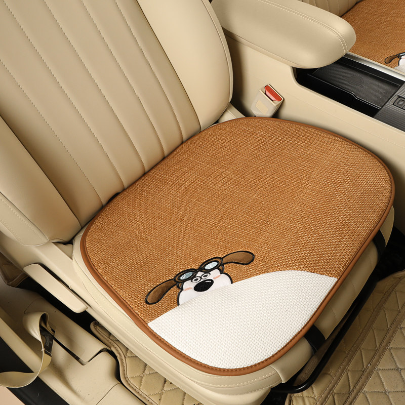 单片汽车坐垫四季通用亚麻布艺通风透气凉垫卡通可爱女士车载车垫,汽车用品/电子/清洗/改装,通用座套/座垫,淘宝优惠券,粉丝福利购,淘宝优惠卷