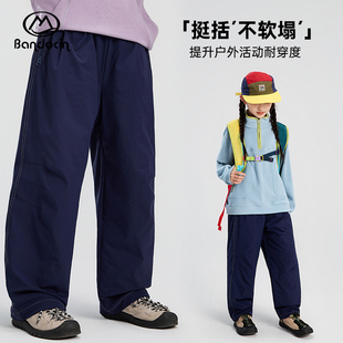 【轻暖小软壳】半度闲女童加厚棉裤洋气秋冬装新款儿童运动夹棉裤