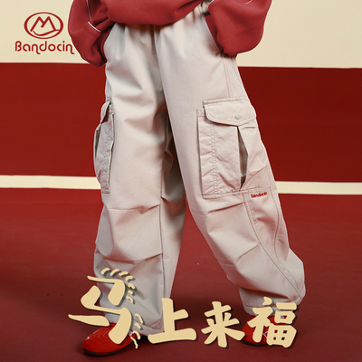 半度闲女童年装加绒加厚运动工装