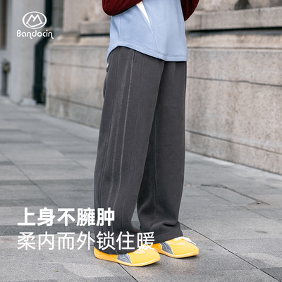 半度闲原创棉质加绒休闲裤长裤