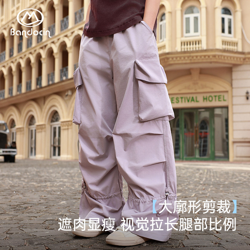 半度闲女童夏装伞兵裤薄款2026图片