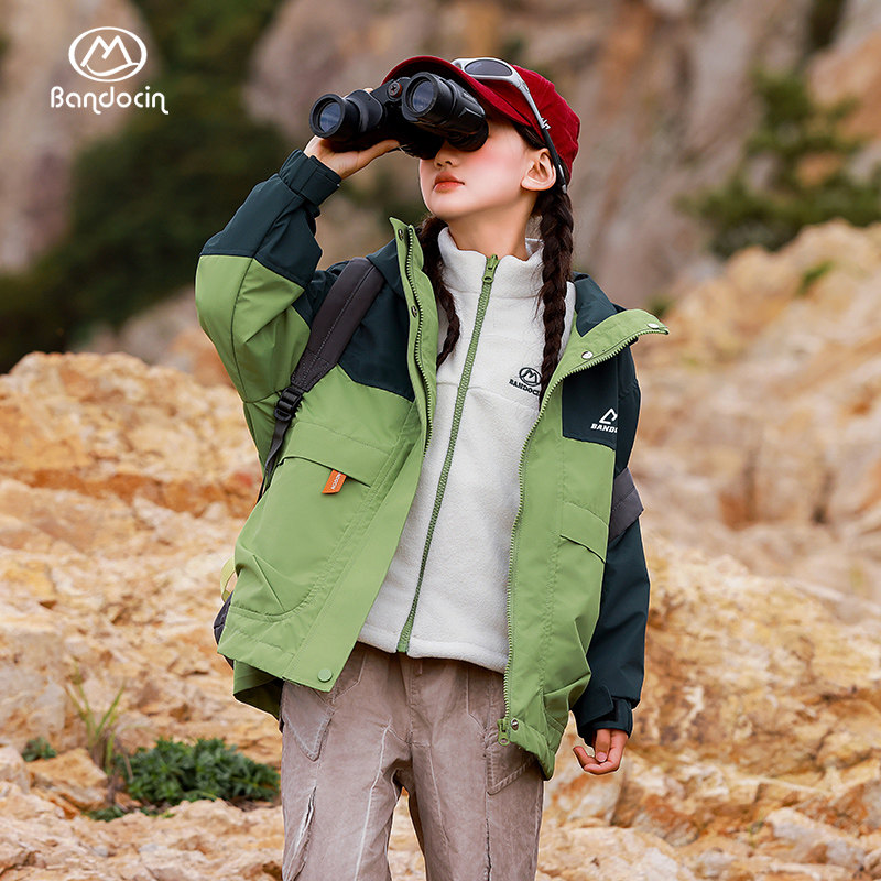 半度闲三防女童摇粒冲锋外套三合一洋气秋冬装25新款儿童户外套装,童装/婴儿装/亲子装,普通外套,淘宝优惠券,粉丝福利购,淘宝优惠卷