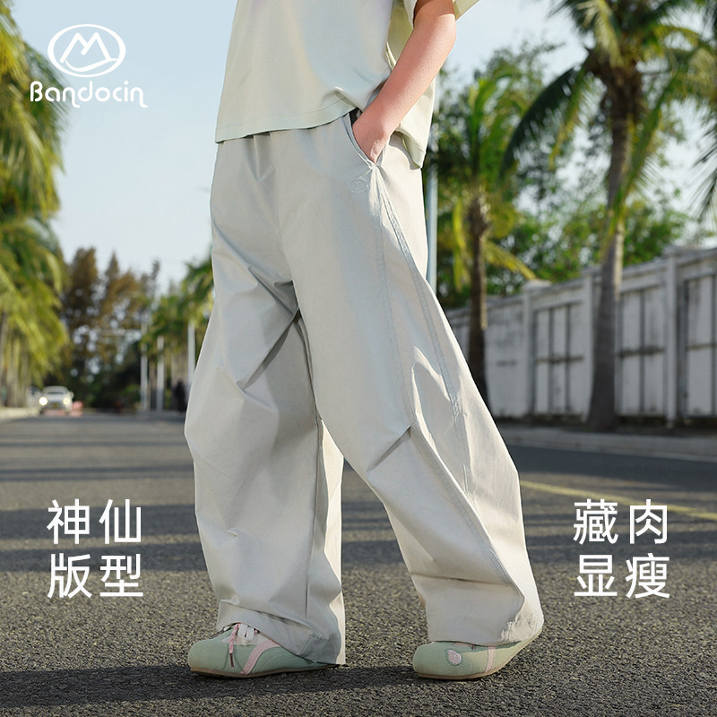半度闲女童裤子夏季休闲工装裤图片