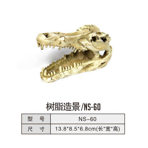 蜥蜴爬宠躲避屋守宫鬃狮蜥摆件恐龙头骨鱼缸造景躲避洞穴仿真树脂