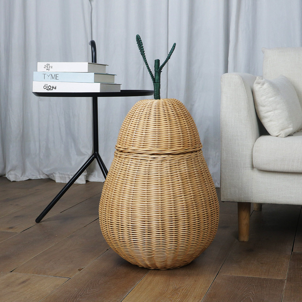 手工编织雪梨造型杂物筐浴室脏衣篮玩具收纳篮酒店民宿装饰收纳筐,收纳整理,其他收纳篮,淘宝优惠券,粉丝福利购,淘宝优惠卷