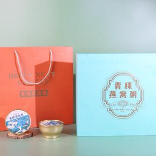 臻鲜即食青稞燕窝粥独立碗装燕窝炖品五谷营养粥日常滋补送礼礼盒