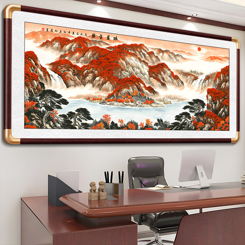 鸿运当头挂画客厅沙发背景墙装饰画办公室茶室卧室书房好寓意国画,家居饰品,现代装饰画,淘宝优惠券,粉丝福利购,淘宝优惠卷