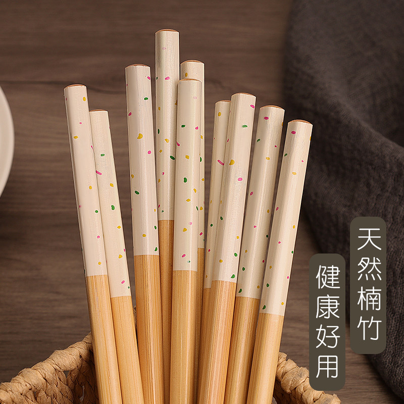 糖果筷天然楠竹筷子防霉抗菌图片