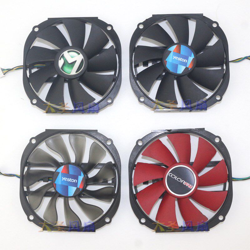 原装铭瑄RX580 8G/盈通/松景/镭风 直径8.6cm 孔距7.1cm显卡风扇图片